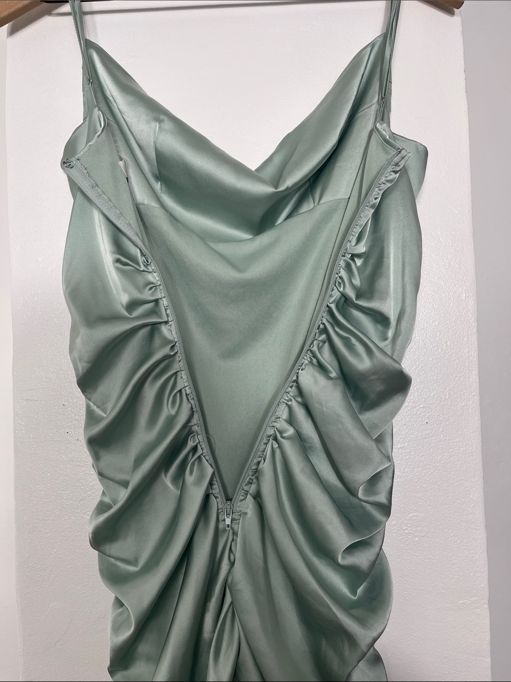 Beivy Cowl Neck Ruched Slip Dress - Picture 9 of 9